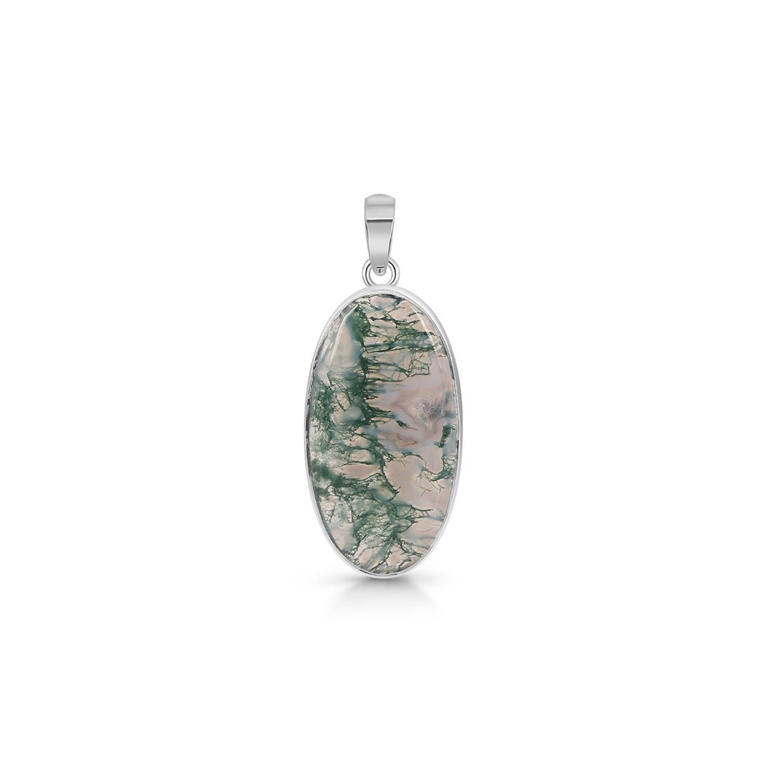 Moss Agate Pendant-(MOA-P-10.)
